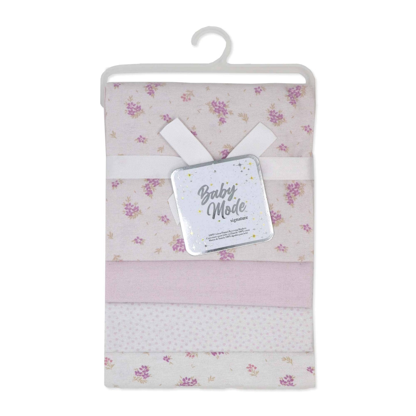 4 Pack Flannel Receiving Blankets