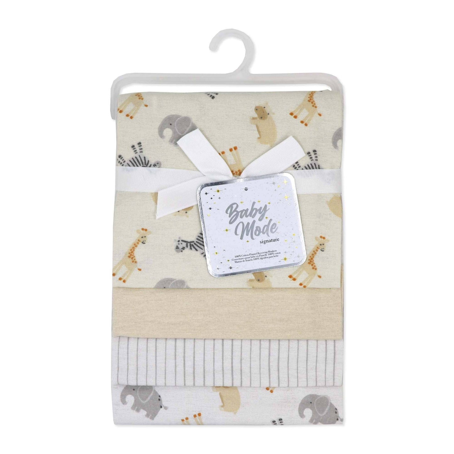 4 Pack Flannel Receiving Blankets