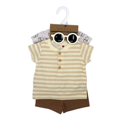 Boys 4 Piece Short Set: Dinosaur