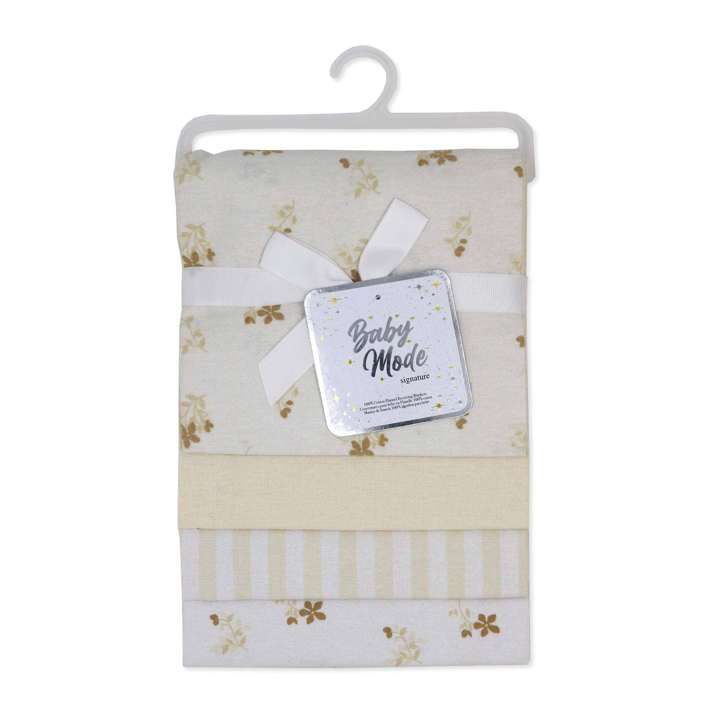 4 Pack Flannel Receiving Blankets