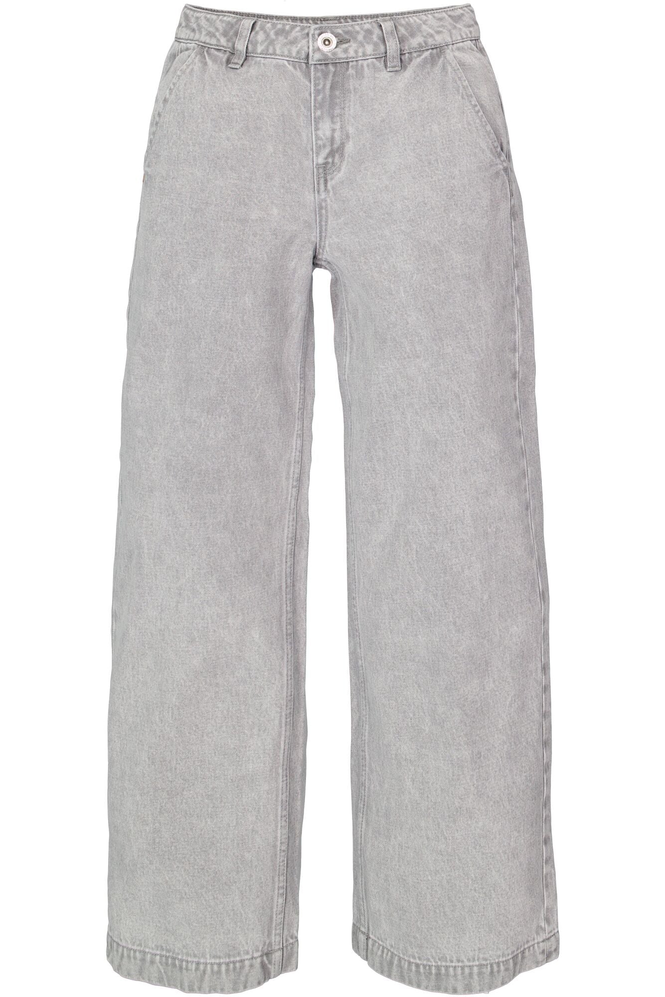 Wide Leg Grey Wash Jeans