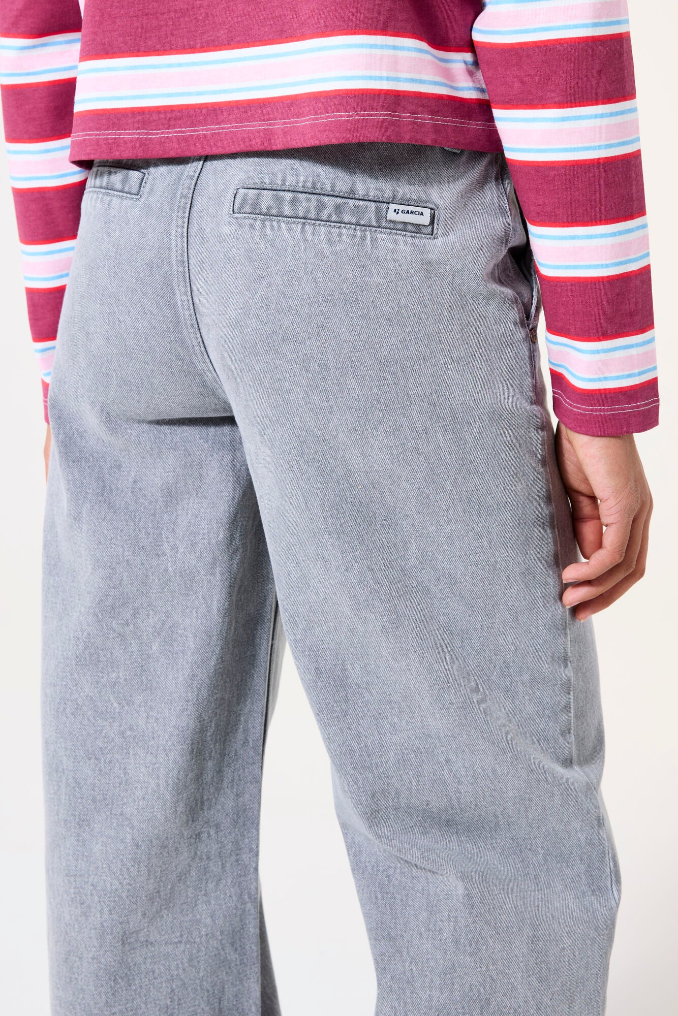 Wide Leg Grey Wash Jeans