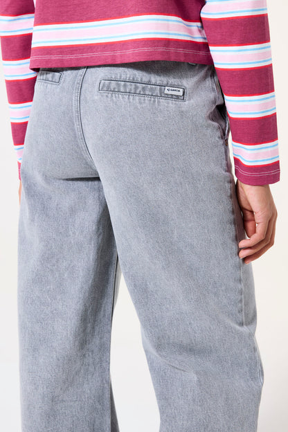 Wide Leg Grey Wash Jeans