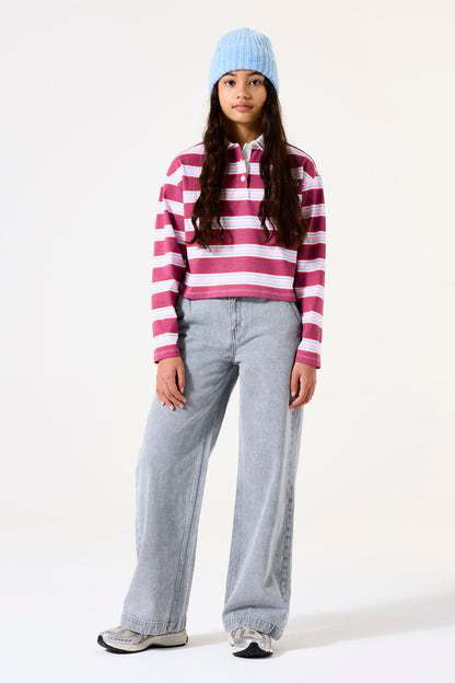 Wide Leg Grey Wash Jeans