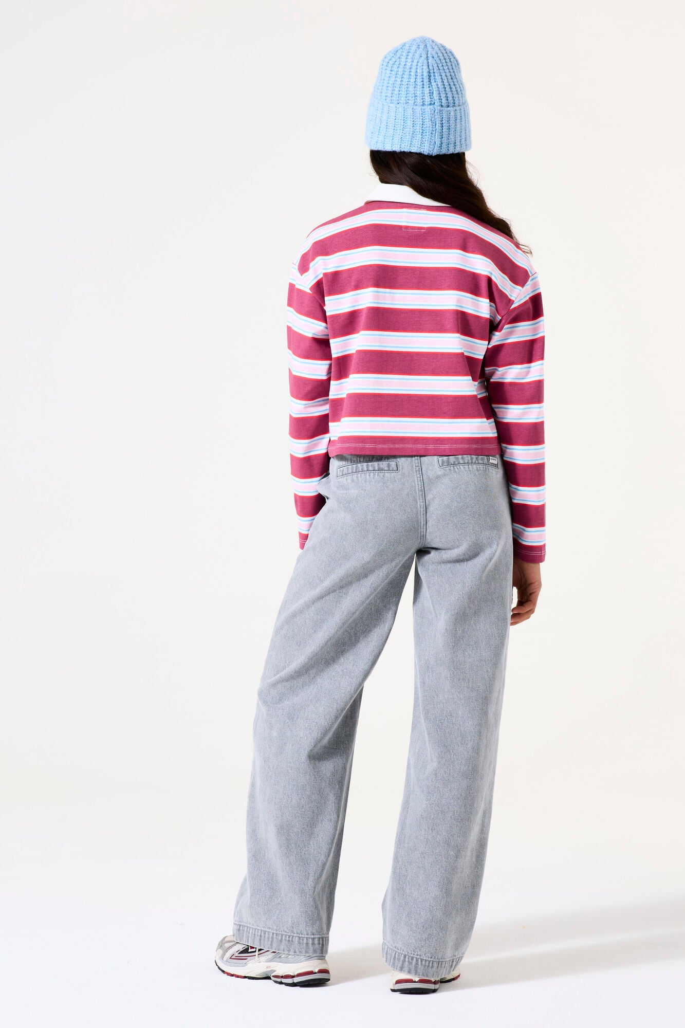 Wide Leg Grey Wash Jeans