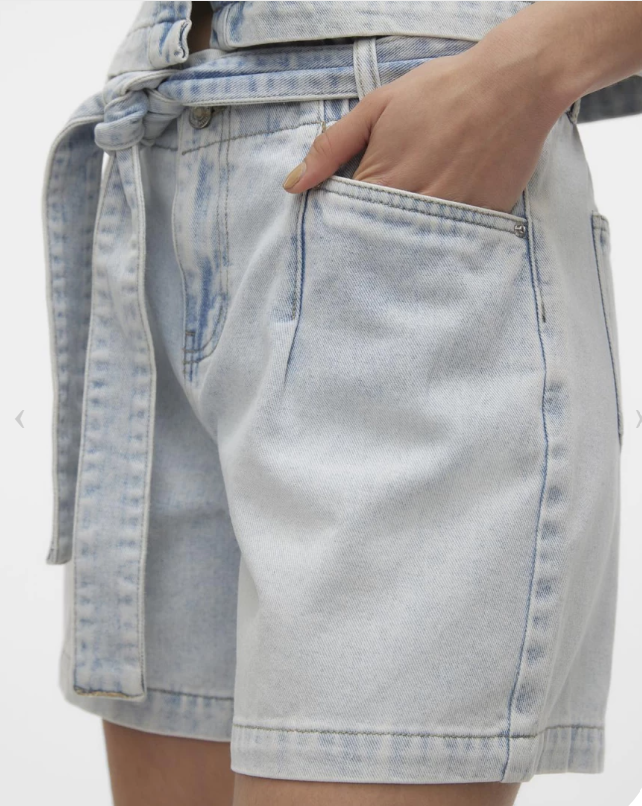 Women's Long Belt - Denim shorts