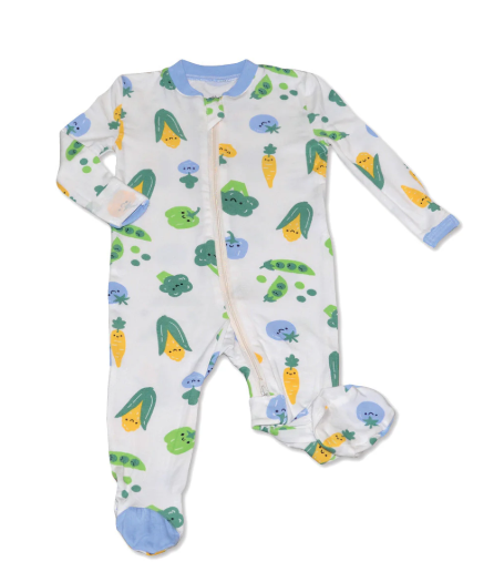 Bamboo Footies with Two Way Zipper