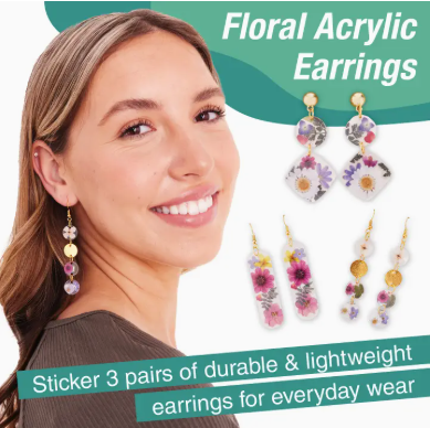Pressed Floral Earrings -Craft Kit