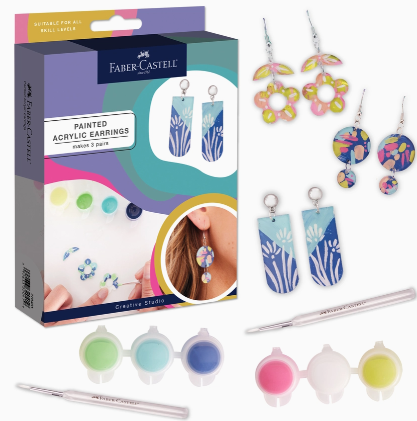 Painted Acrylic Earrings -Craft Kit