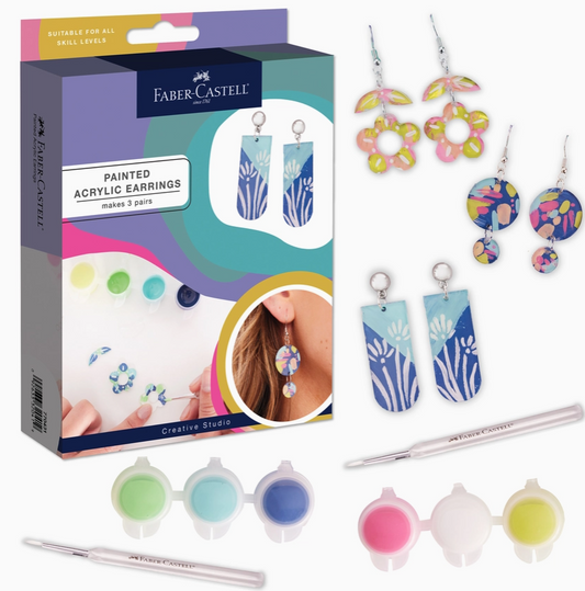 Painted Acrylic Earrings -Craft Kit