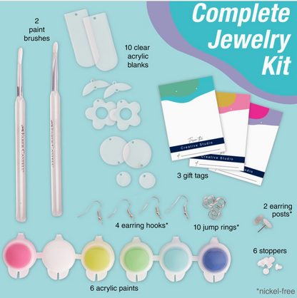 Painted Acrylic Earrings -Craft Kit