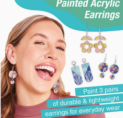 Painted Acrylic Earrings -Craft Kit