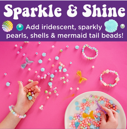 Bead Jewelry Jar Mermaid - Diy Bracelet Craft Kit For Kids