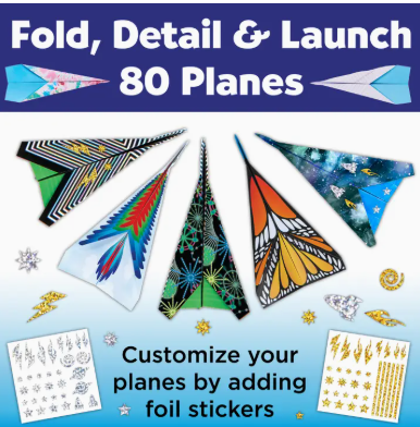 Stunt Squadron Paper Airplane Craft Kit For Kids
