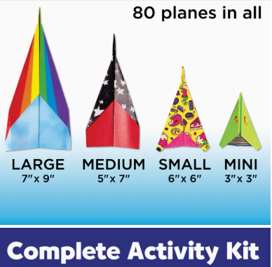 Stunt Squadron Paper Airplane Craft Kit For Kids