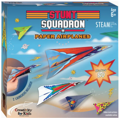 Stunt Squadron Paper Airplane Craft Kit For Kids