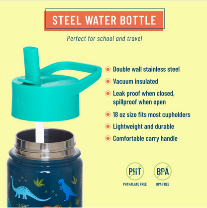 18 oz Steel Water Bottle
