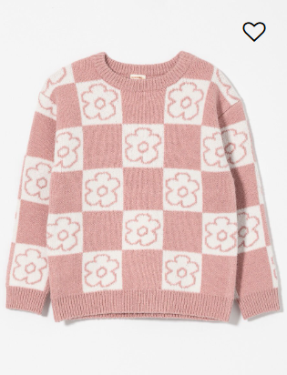 Girl's Flower Power Crewneck