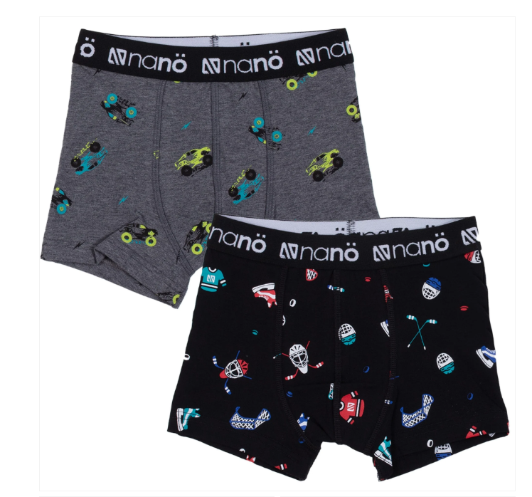 Boys' 2-pack dark grey heather boxers
