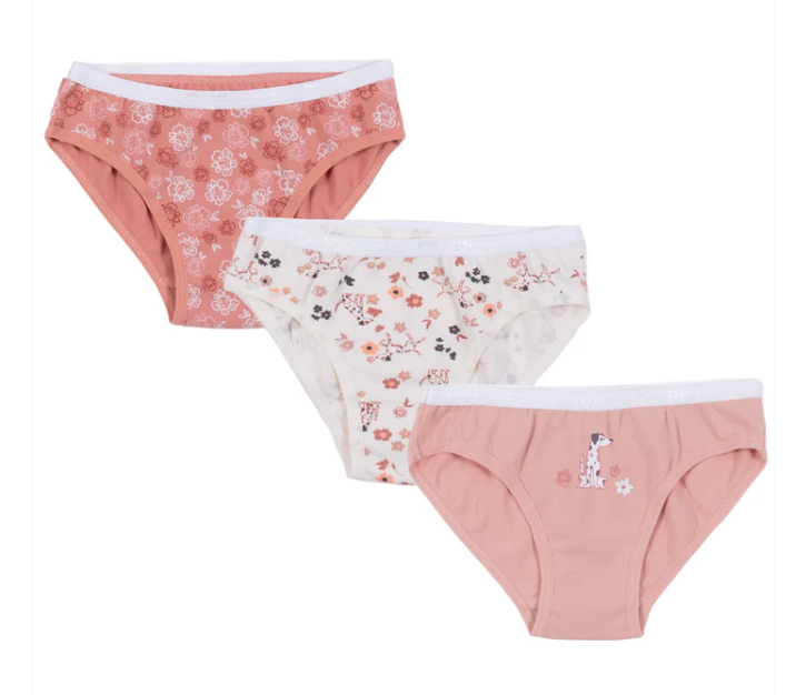Girls' 3-pack Pale Pink Panties