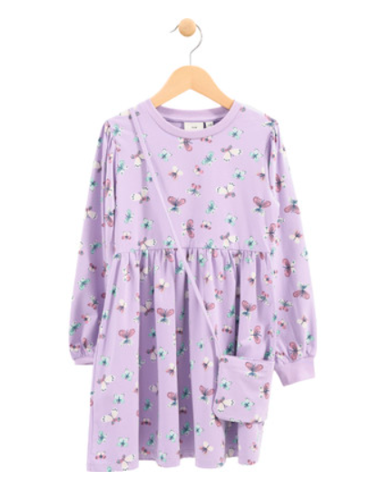 Girls Swing Dress with Mini Purse