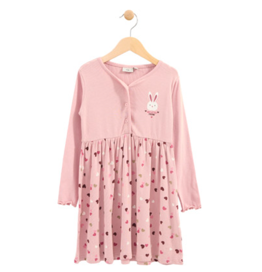 Girl's Ribbed Swing Dress