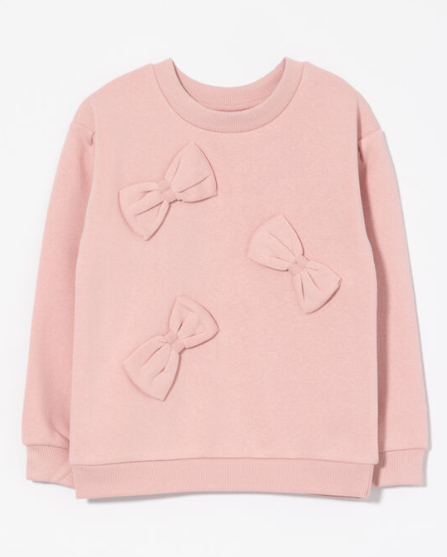Girl's Bow Crewneck