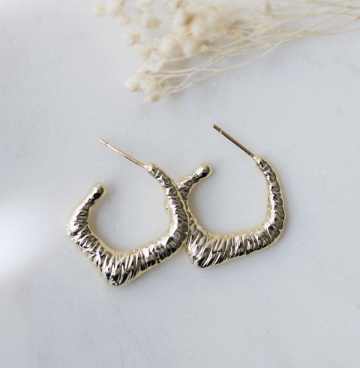 Gold Zin Hoops