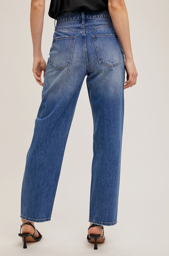 Asymmetrical Waist Jeans