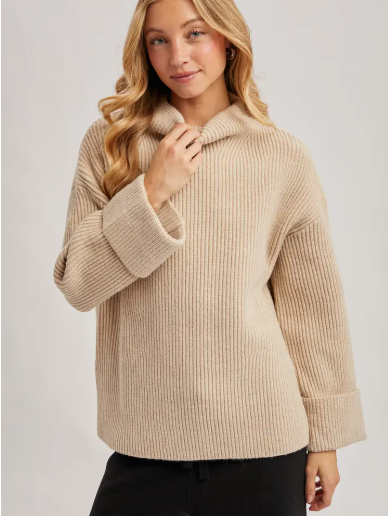 Funnel Neck Oversized Pullover
