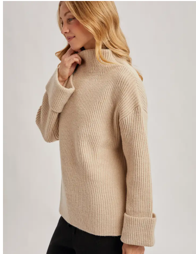 Funnel Neck Oversized Pullover