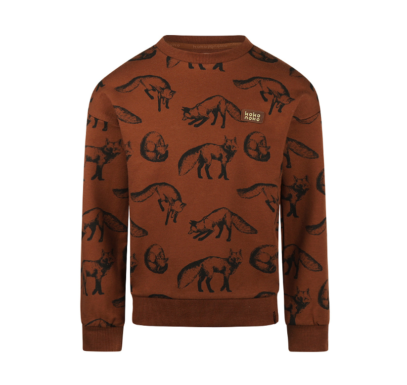 Fox Drop Sleeve Crewneck