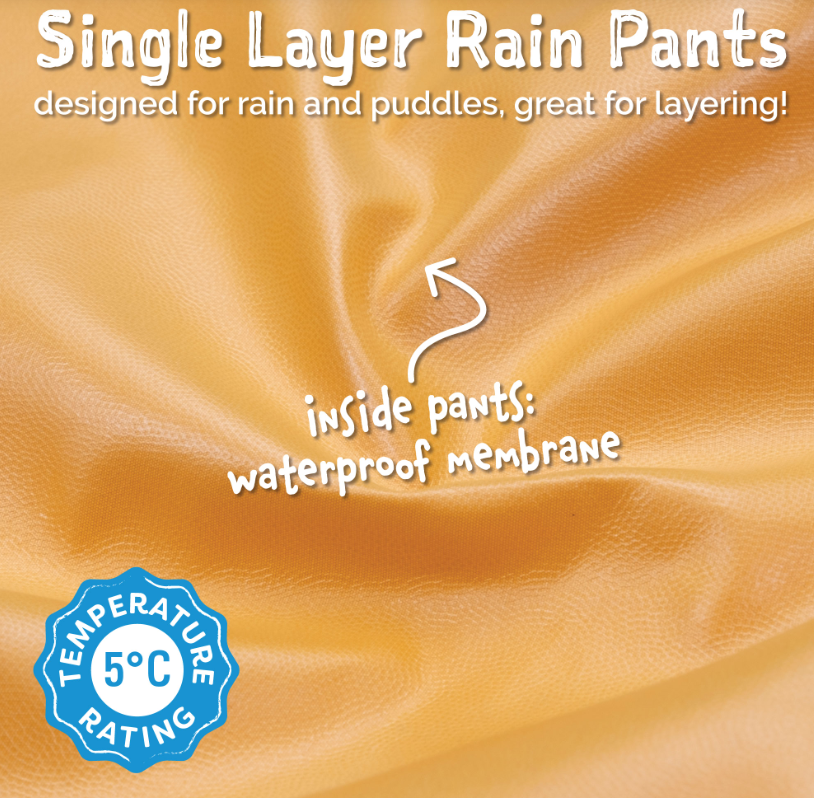 Kids Single Layer Rain Pants