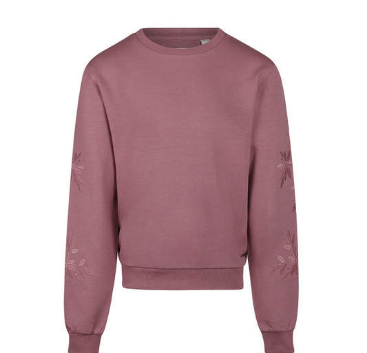 Burgundy Embroidered Crewneck