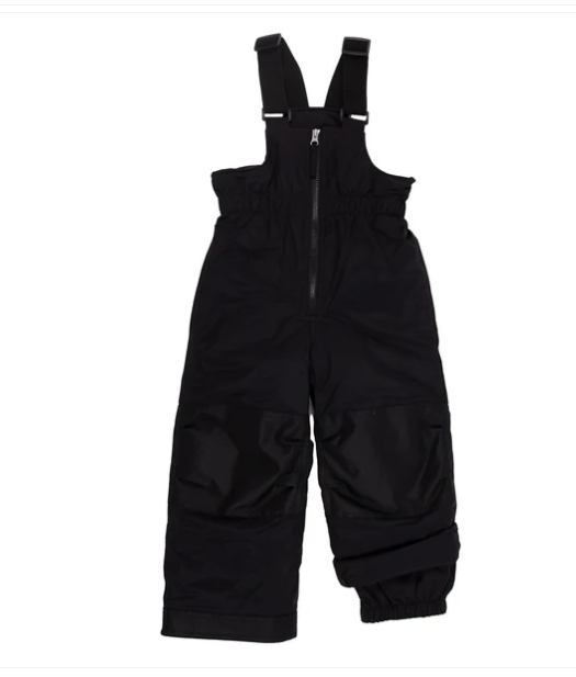 Children's Unisex Black Snowpants