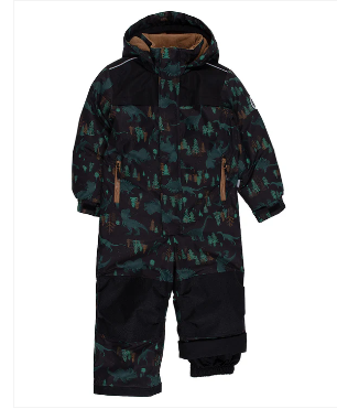 Tyler Black One-Piece Snowsuit
