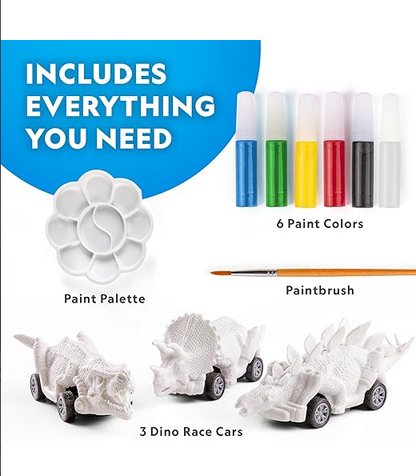 National Geographic Dino Race Cars Paint Kit