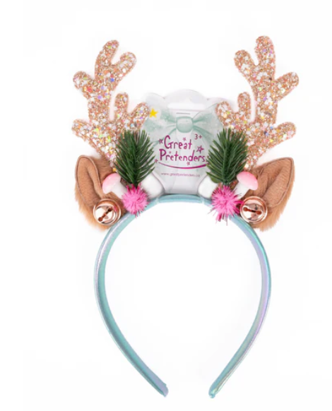 Pink Holiday Rudolph Headband