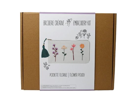 FLOWER EMBROIDERY POUCH KIT