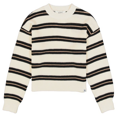 Youth striped crewneck knit sweater