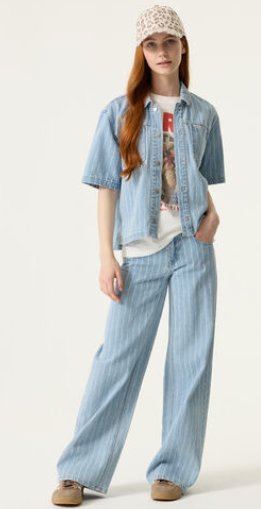 Youth pin stripe wide leg pants