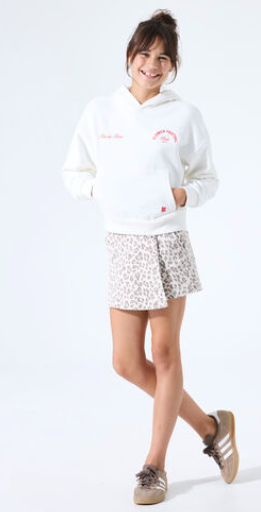 Youth pink leopard skort