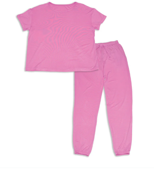 Women's Bamboo Short Sleeve Lounge Set(Crocus)