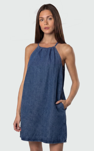 Denim Halter Dress