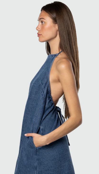 Denim Halter Dress