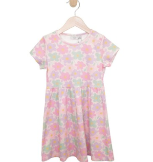 Girl's Pastel Print Dress
