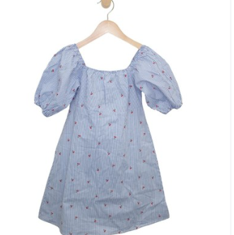 Youth Cherry Puff Sleeve Dress