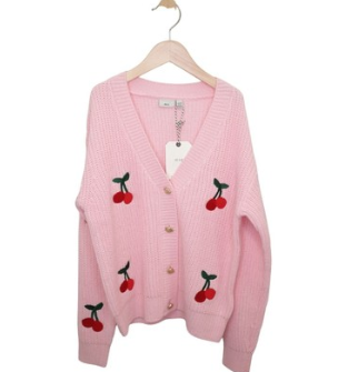 Youth Strawberry & Cherry Cardigan