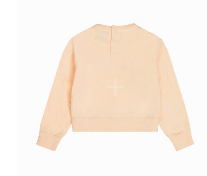 Infant Peach Embroidery Crewneck