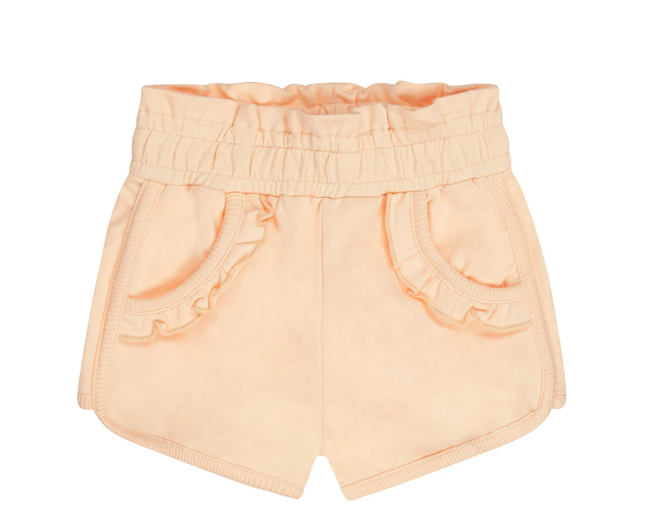 Infant Peach Ruffle Shorts